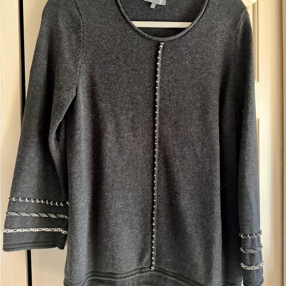 Habitat Charcoal Sweater with Embellished Trim